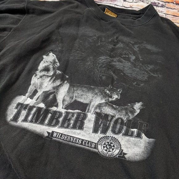AMERICAN OUTDOORS Timber Wolf Wilderness Club Sweatshirt Men's M - Picture 3 of 4